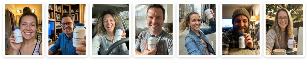 Customer photos shown with DentaBiome